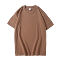 Yssashop Summer 220g Heavyweight Solid Color T-shirt Loose Top Thick Combed Cotton Short Sleeve T-shirt