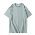 Yssashop Summer 220g Heavyweight Solid Color T-shirt Loose Top Thick Combed Cotton Short Sleeve T-shirt