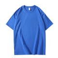Yssashop Summer 220g Heavyweight Solid Color T-shirt Loose Top Thick Combed Cotton Short Sleeve T-shirt